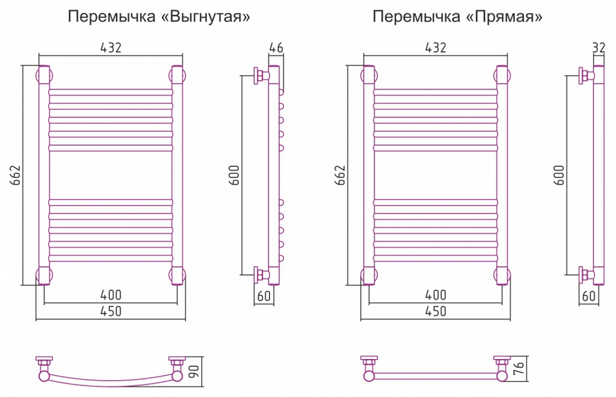 Полотенцесушитель водяной Сунержа Богема+ 600x400