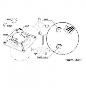 Накладной вентилятор Cata E 100 GLT Light (LED подсветка, Таймер)